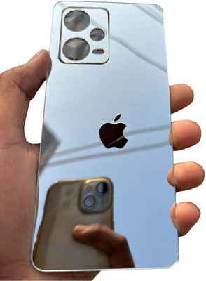 TWUAOP REDMI NOTE 12 5G MOBILE SKIN, MIRROR BACK PANNEL ACRYLIC SHEET Mobile Skin(Silver)