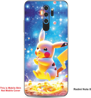 VYBE The Smart Choice Redmi Note 8 Pikachu Embossed Mobile Skin(Denim Blue A1)