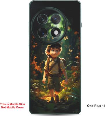 VYBE The Smart Choice One Plus 11 Animated Little Boy Mobile Skin(Light Moss Green 26)