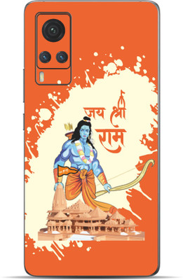 VYBE Vivo X60 Shree Ram Mobile Skin Mobile Skin(Orange ( Crayola) 37)