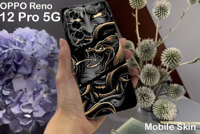 BugguSkin OPPO Reno 12 Pro 5G Mobile Skin(Ulltra Super forighterr Hannya Skin With High Matte Finish., Mobile Skin (Back+Side+Camera))