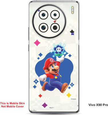 VYBE The Smart Choice Vivo X90 Pro Super Mario Embossed Mobile Skin(Mid Blue B15)