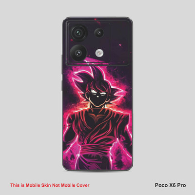 VYBE The Smart Choice Poco X6 Pro Goku Mobile Skin Mobile Skin(Blue, Pink A16)