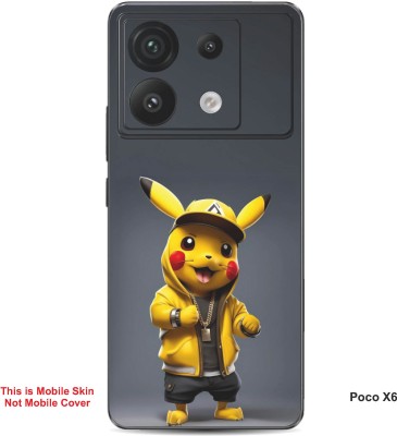 VYBE The Smart Choice Poco X6 Pokemon Embossed Mobile Skin(Banana Yellow A3)