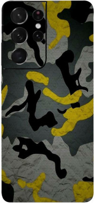 AsSkin Samsung S21 Ultra, samsung s21 ultra Mobile Skin(Ultra Yellow Camouflage High Gloss Finish).)