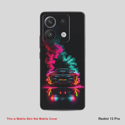 VYBE The Smart Choice Redmi 13 Car Mobile Skin Mobile Skin(Tealish Blue, Charcoal A18)