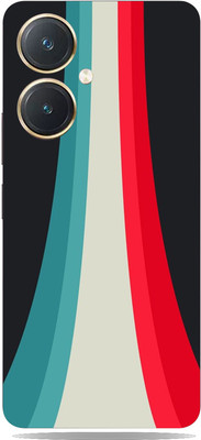 SkinoMania Vivo y27 Mobile Skin(Strip-Abstract Multicolor Mobile Skin)