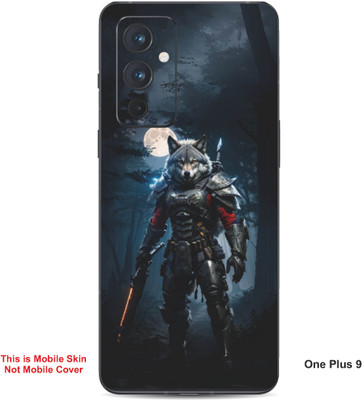 VYBE The Smart Choice One Plus 9 Wolf Embossed Mobile Skin(Faded Blue 25)