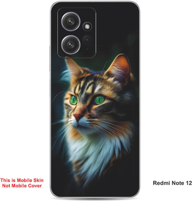 VYBE The Smart Choice Redmi Note 12 Cat Embossed Mobile Skin(Light Slate Grey 21)
