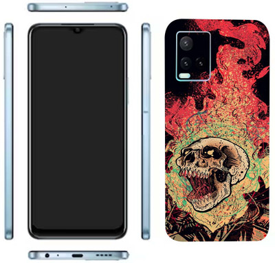 Pochanki Vivo Y33t Mobile Skin(Ghost Rider Skin With Glossy Matte Finish.)