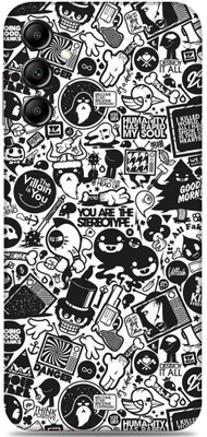 SkinoMania SAMSUNG Galaxy A14 5G Mobile Skin(B&W doodle-Art)