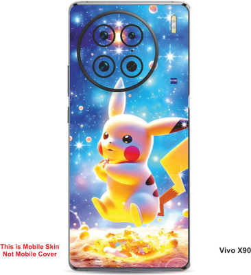 VYBE The Smart Choice Vivo X90 Pikachu Embossed Mobile Skin(Denim Blue B14)