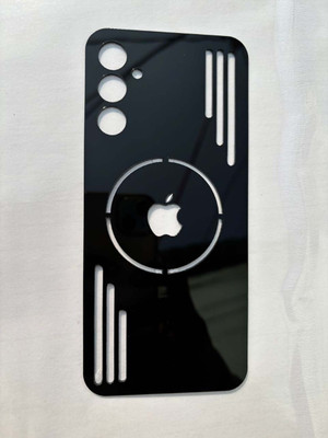 TWUAOP SAMSUNG GALAXY F55 5G ACRYLIC MIRROR BACK PANNEL MERO APPLE Mobile Skin(Black)