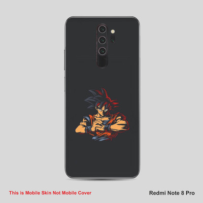VYBE The Smart Choice Redmi Note 8 Pro Goku Mobile Skin Mobile Skin(Tealish Black A26)