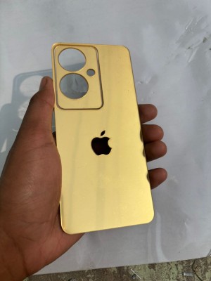 TWROP OPPO F25 PRO 5G ACRYLIC MIRROR APPLE LOGO Mobile Skin(Gold)