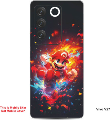 VYBE The Smart Choice Vivo V27 Super Mario Embossed Mobile Skin(Lava Red B4)