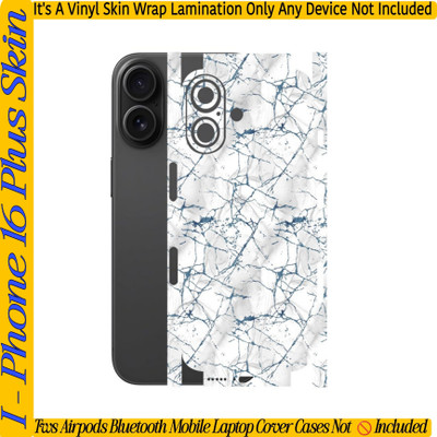 Flipkart SmartBuy COMPETABLE FOR I PHONE 16_PLUS MOBILE SKIN(BACK+SIDE+CAMERA)MARBAL_WT7ST Mobile Skin(I PHONE 16_PLUS MOBILE SKIN(COVER CASE DEVICE NOT INCLUDED)MULTI_COLOUR)