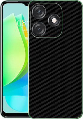 candeal mart Tecno Spark 10C Back skin sticker / Vinyl wrap / Protective film Mobile Skin(Carbon Fiber 3D , Black)