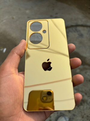 TWUAOP OPPO F25 PRO 5G MIRROR BACK PANNEL ACRYLIC SHEET Mobile Skin(Gold)