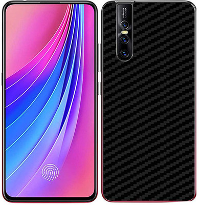 candeal mart Vivo V15 Pro carbon fiber 3D back skin / sticker wrap / Protective film Mobile Skin(Black)