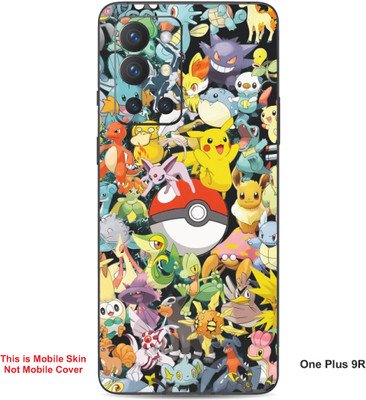 VYBE The Smart Choice One Plus 9R Pokemon Embossed Mobile Skin(Sun Yellow Multi 21)