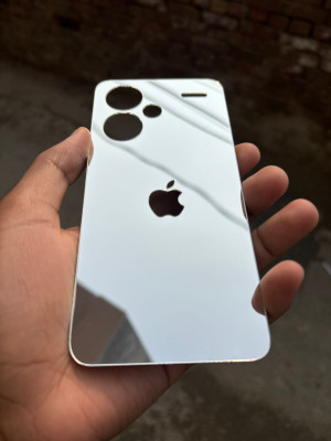 TWUAOP REDMI NOTE 13 PRO PLUS 5G MIRROR BACK PANNEL ACRYLIC SHEET APPLE Mobile Skin(Silver)