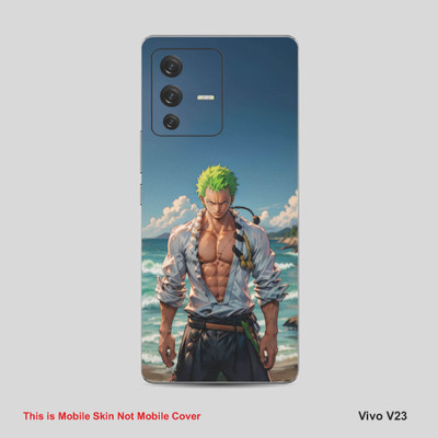 VYBE The Smart Choice Vivo V23 Zoro Mobile Skin Mobile Skin(Metallic Blue 06)