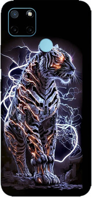yug emporium REALME C21Y, C25Y 3D BLACK PANTHER DESIGN PATTERN THEME BACK SKIN STICKERS Mobile Skin(Black)