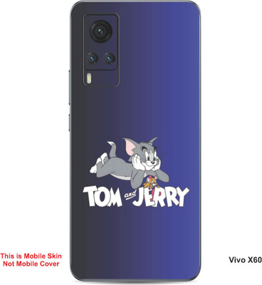 VYBE The Smart Choice Vivo X60 Tom & Jerry Embossed Mobile Skin(Mulled Wine B9)