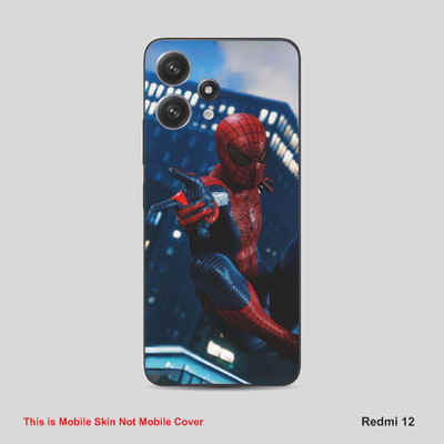 VYBE The Smart Choice Redmi 12 piderman Mobile Skin Mobile Skin(French Grey A17)