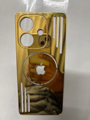 TWUAOP OPPO A3X 5G MIRROR BACK PANNEL ACRYLIC SHEET MERO APPLE Mobile Skin(Gold)