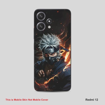 VYBE The Smart Choice Redmi 12 Anime Mobile Skin Mobile Skin(Grey & Black B25)