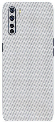 AsSkin Oppo F15 Mobile Skin(Ultra Super Silver CF Matte Matte Finish With High Gloss Finish).)