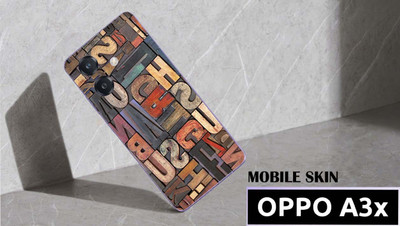 BUGGU OPPO A3x 5G Mobile Skin(Ulltra Super Wood Letter Press Skin With High Matte Finish., Mobile Skin (Back+Side+Camera))