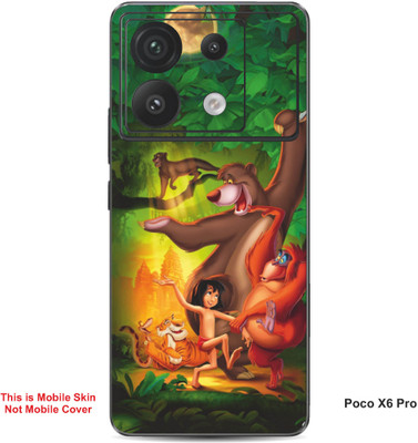 VYBE The Smart Choice Poco X6 Pro Jungle Book Embossed Mobile Skin(Green Pea A4)