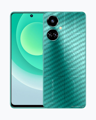 candeal mart Tecno Camon 19 Back skin sticker / Vinyl wrap / Protective film Mobile Skin(Carbon Fiber 3D ,Transparent)