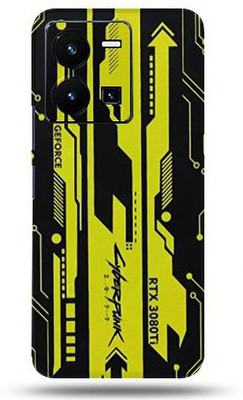 Mclaxa Yellow Cyberpunk For Vivo Y35 4g Back Skin, Yellow Cyberpunk, Vivo Y35 4G Mobile Skin(Yellow Cyberpunk Matte Finish Skin With Super Matte Finish)