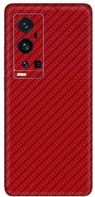 Vcare GadGets Vivo X60 Pro Plus Mobile Skin(Fiber Carbon Red)