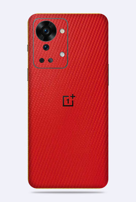 WeCre8 Skin's Oneplus Nord 2T 5G Mobile Skin(Red Carbon Fiber Mobile Skin With Cleaning Wipe)