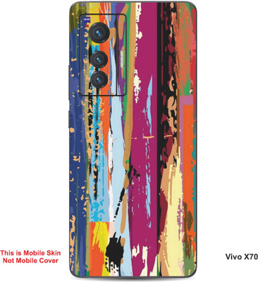 VYBE The Smart Choice Vivo X70 Art Embossed Mobile Skin(Rich Maroon 12)