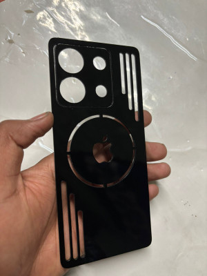 TWUAOP REDMI NOTE 13 PRO 5G MIRROR BACK PANNEL ACRYLIC SHEET. Mobile Skin(Black)
