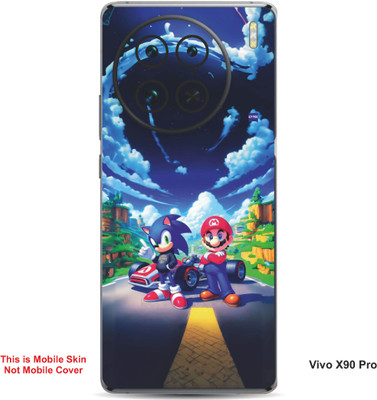 VYBE The Smart Choice Vivo X90 Pro Sonic & Super Mario Embossed Mobile Skin(Blueberry B15)