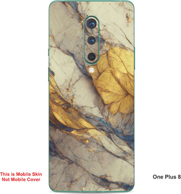 VYBE The Smart Choice One Plus 8 Abstract Embossed Mobile Skin(Hippie Blue A2)