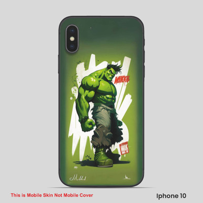 VYBE The Smart Choice iPhone 10 Super Hero Mobile Skin(Pea Green 2)