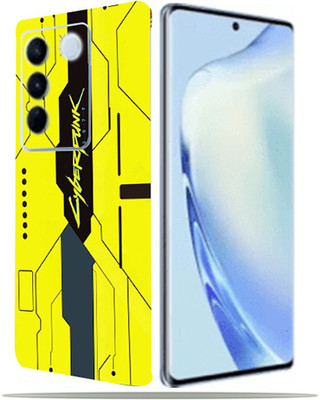 Mclaxa Vivo V27 Pro 5G, Yellow Cyberpunk 3 For Vivo V27 Pro 5G, Vivo V27 Pro 5G Mobile Skin(Yellow Cyberpunk 3 (Not Back Cover))