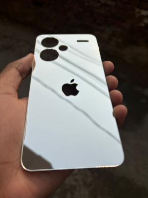 TWUAOP REDMI NOTE 13 PRO PLUS 5G ACRYLIC MIRROR BACK PANNEL. Mobile Skin(Silver)