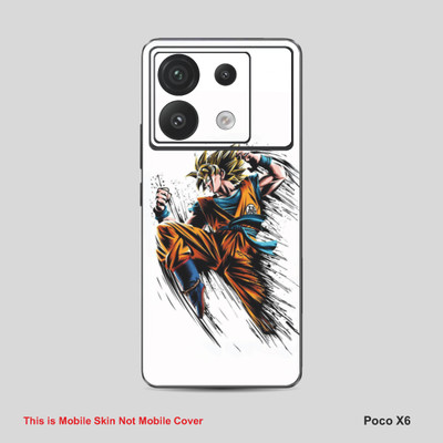 VYBE The Smart Choice Poco X6 Goku Mobile Skin Mobile Skin(Milk White B23)