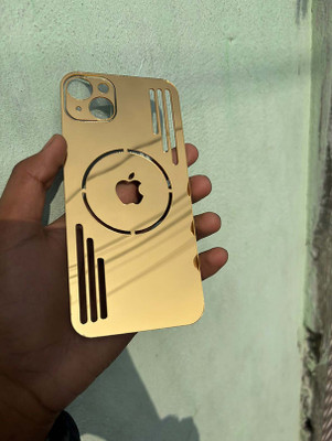 TWUAOP APPLE IPHONE 14 PLUS MOBILE SKIN BACK PANNEL ACRYLIC SHEET Mobile Skin(Gold)