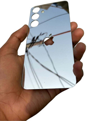 TWUAOP SAMSUNG GALAXY A14 5G MOBILE SKIN ACRYLIC SHEET MIRROR BACK PANNEL APPLE LOGO Mobile Skin(Silver)