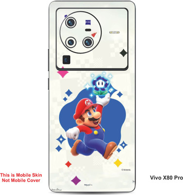 VYBE The Smart Choice Vivo X80 Pro Super Mario Embossed Mobile Skin(Mid Blue B13)